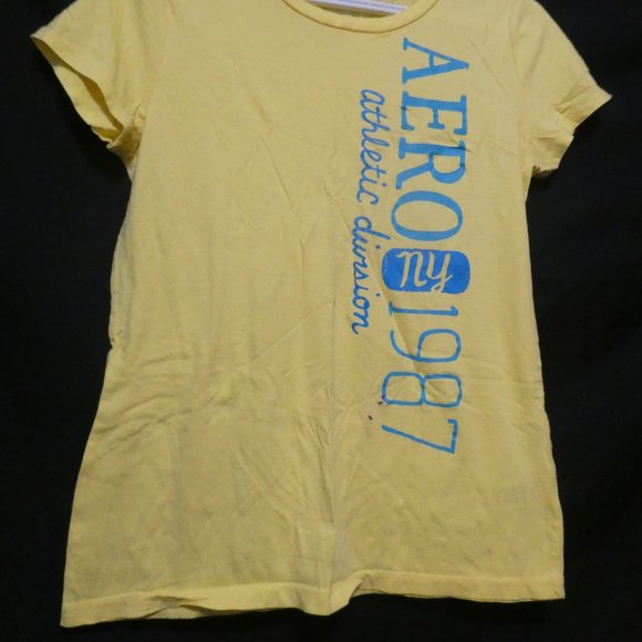 AEROPOSTALE | xl extra large | yellow graphic tee | 100% cotton - Picture 7 of 12